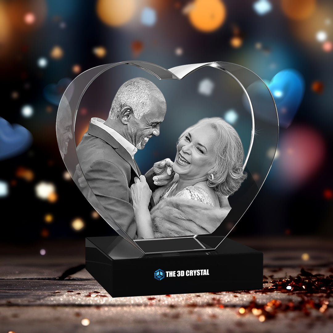 3D Crystal Heart For Anniversary Day