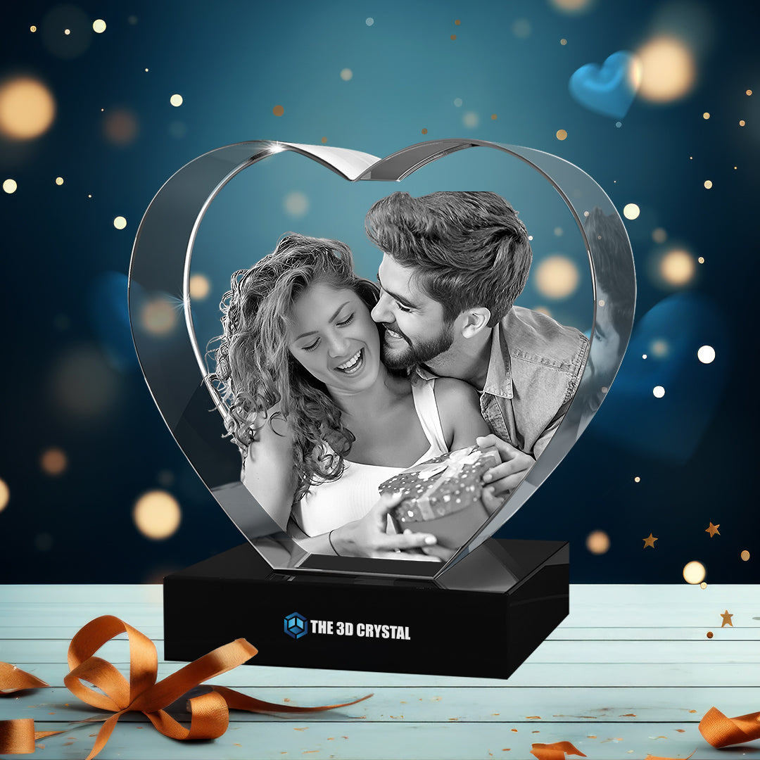 3D Crystal Heart For Birthday Gift