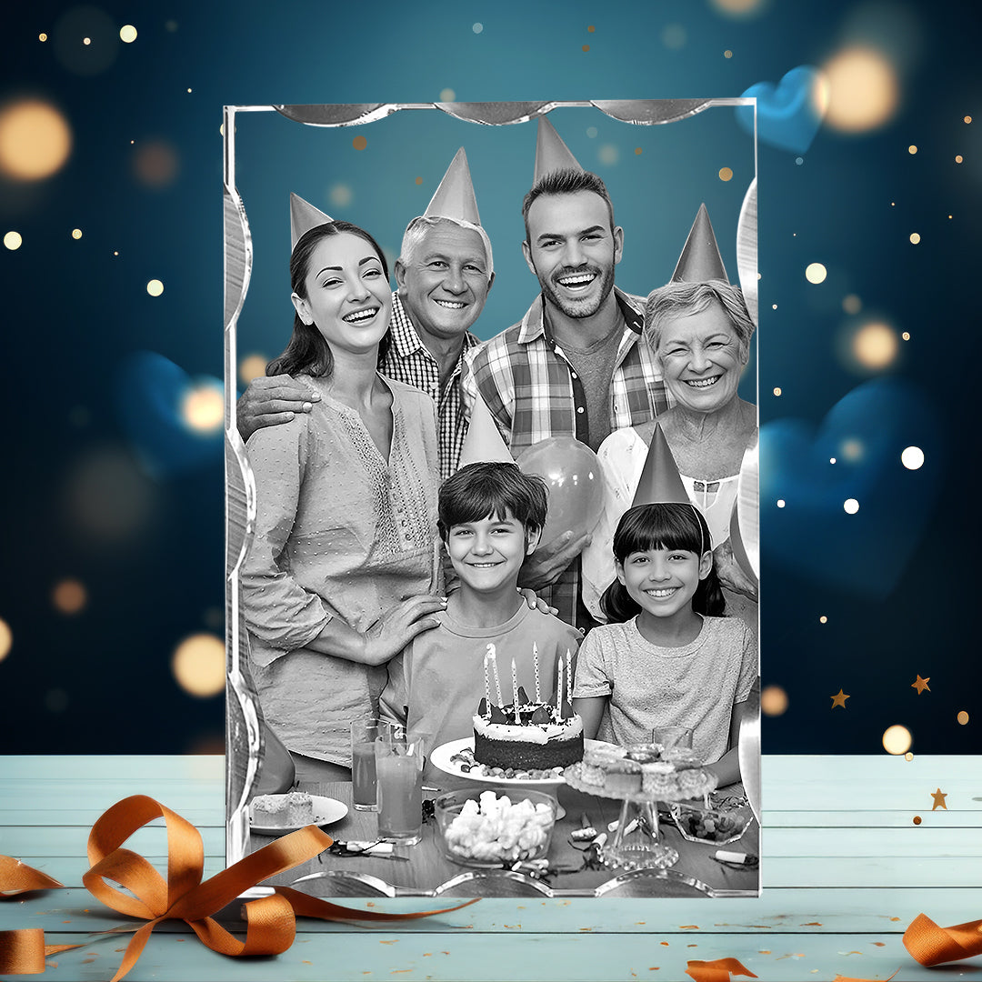 Wave 3D Crystal For Birthday  Day Gift