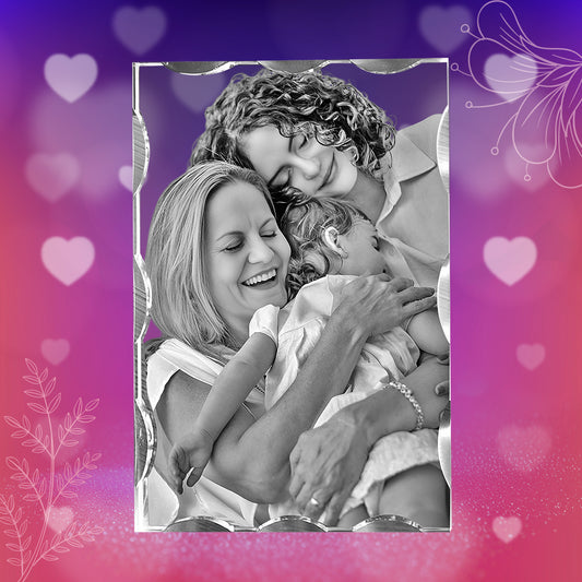 Wave 3D Crystal For Mother's Day Gift