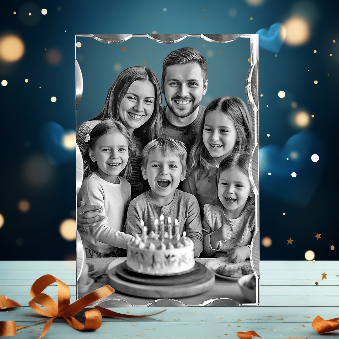 Wave 3D Crystal For Birthday  Day Gift