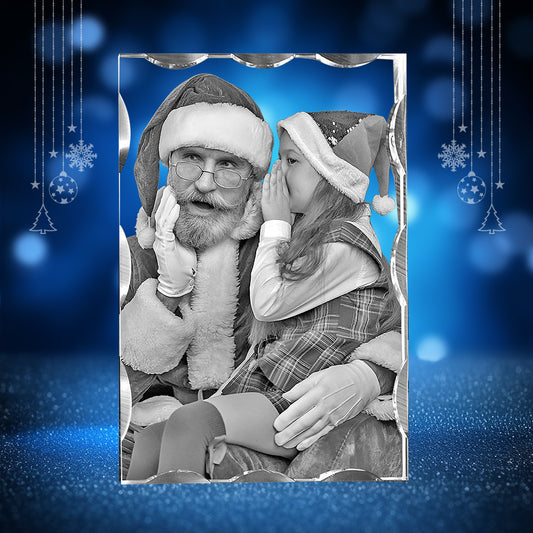 Wave 3D Crystal For Christmas Day Gift