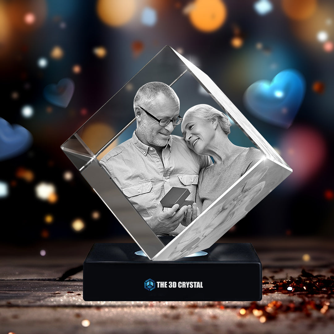 3D Diamond Crystal  For Anniversary Day Gift