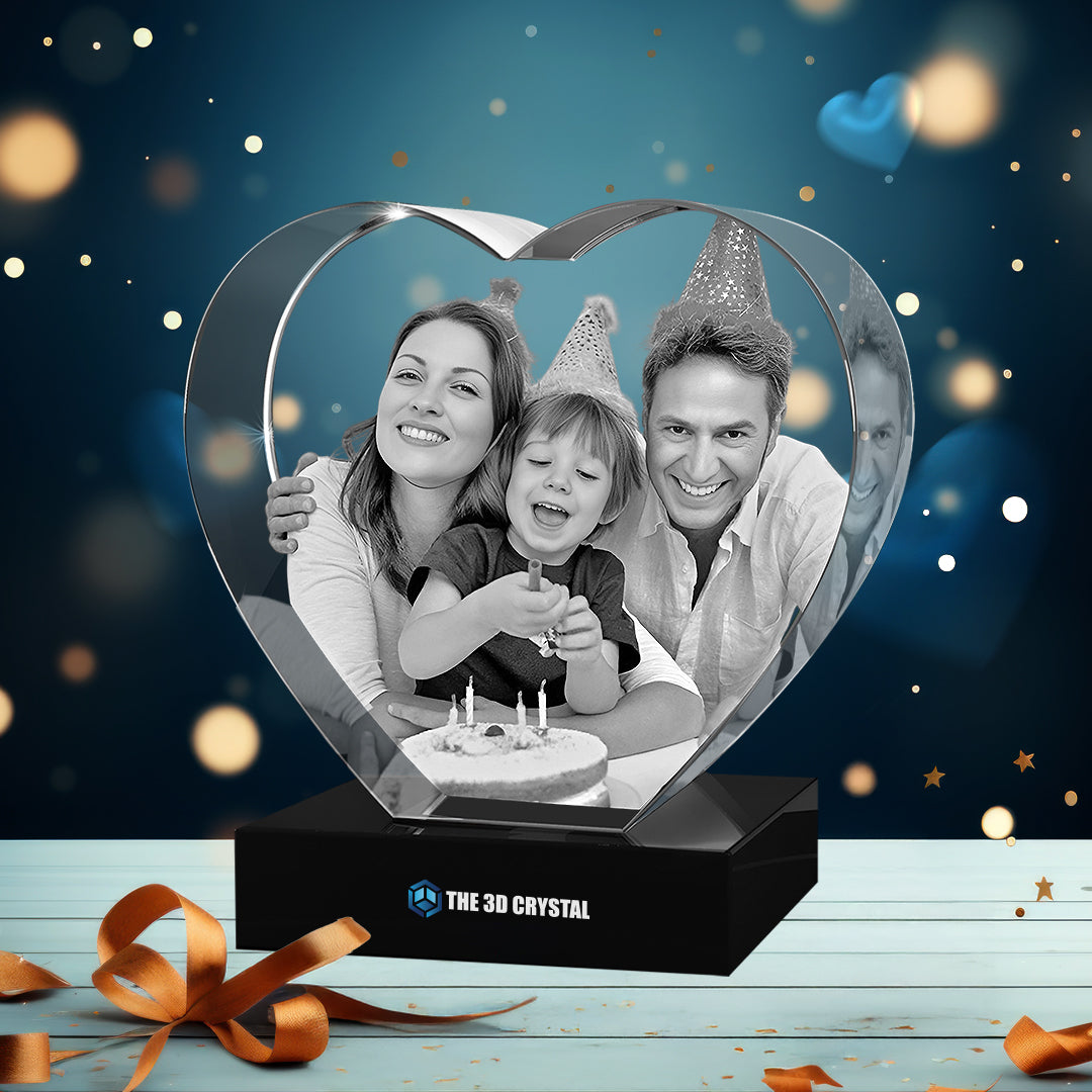 3D Crystal Heart For  Birthday Gift