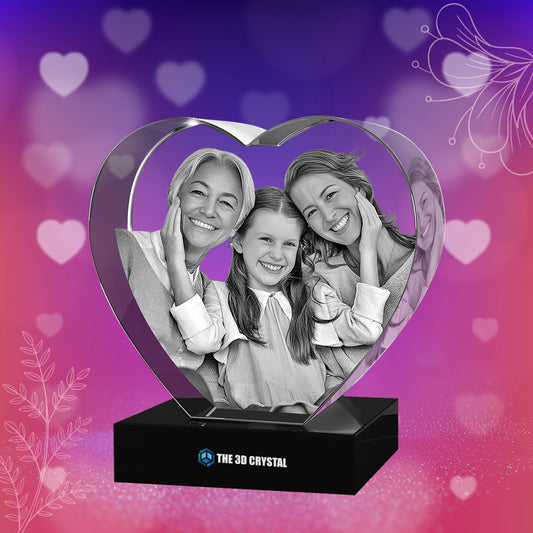 Mother's Days Gift -3D Crystal Heart