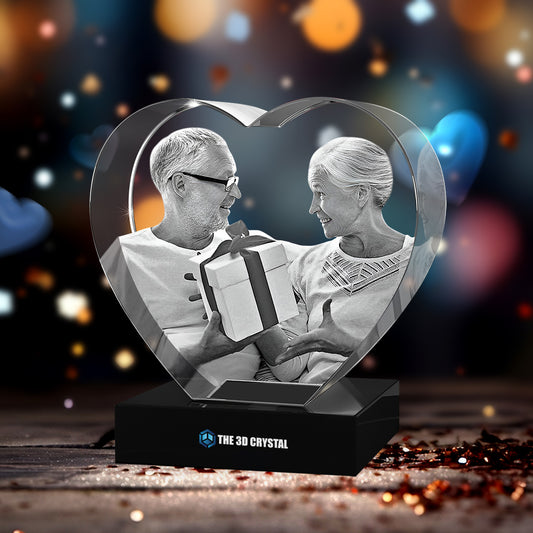3D Crystal Heart For  Anniversary Day