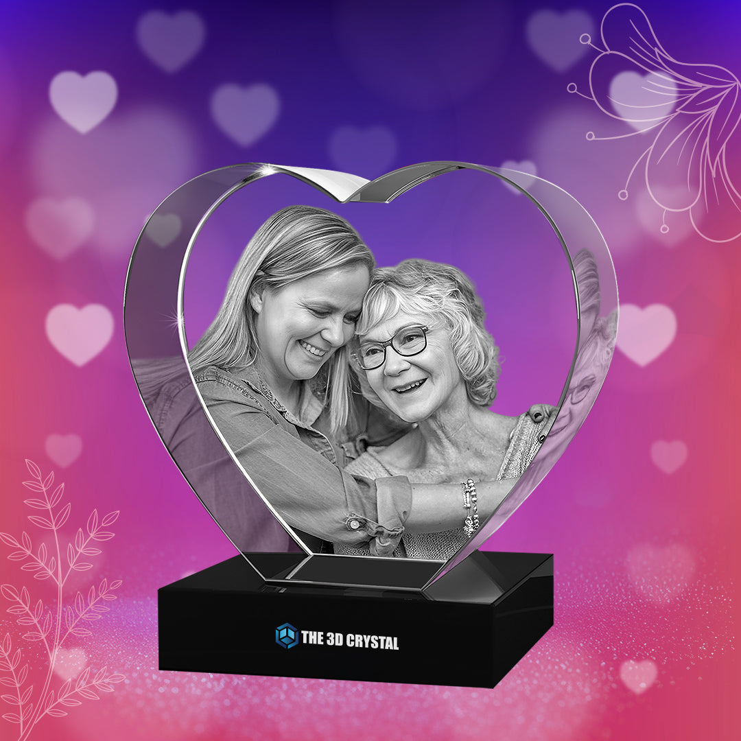 Mother's Days Gift -3D Crystal Heart