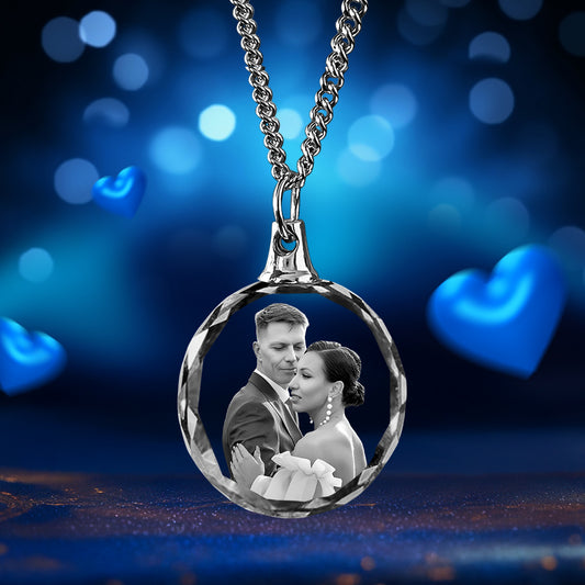 Wedding days Gift  3D Crystal Round Necklace Gift for Women,Men