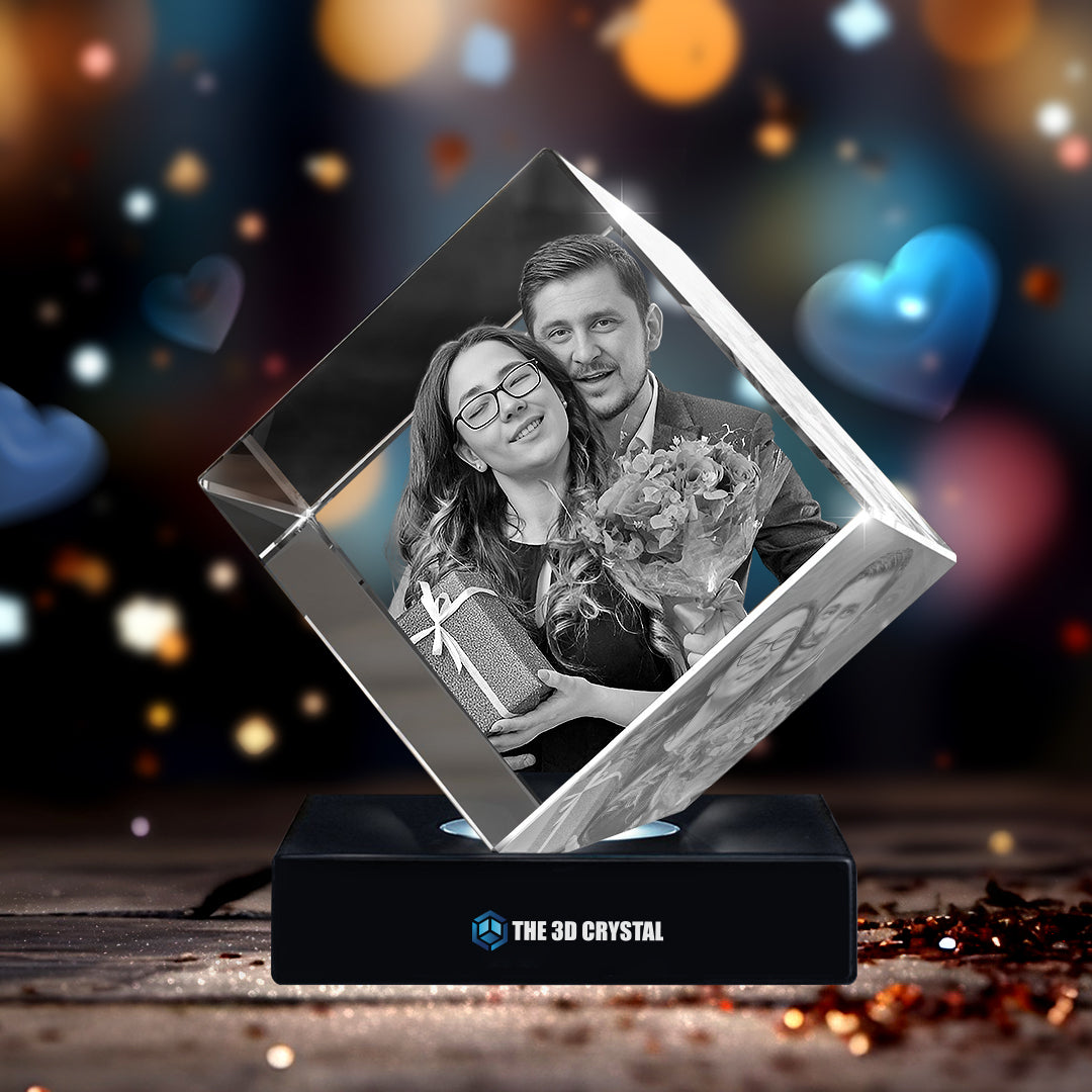 3D Diamond Crystal  For Anniversary Day Gift