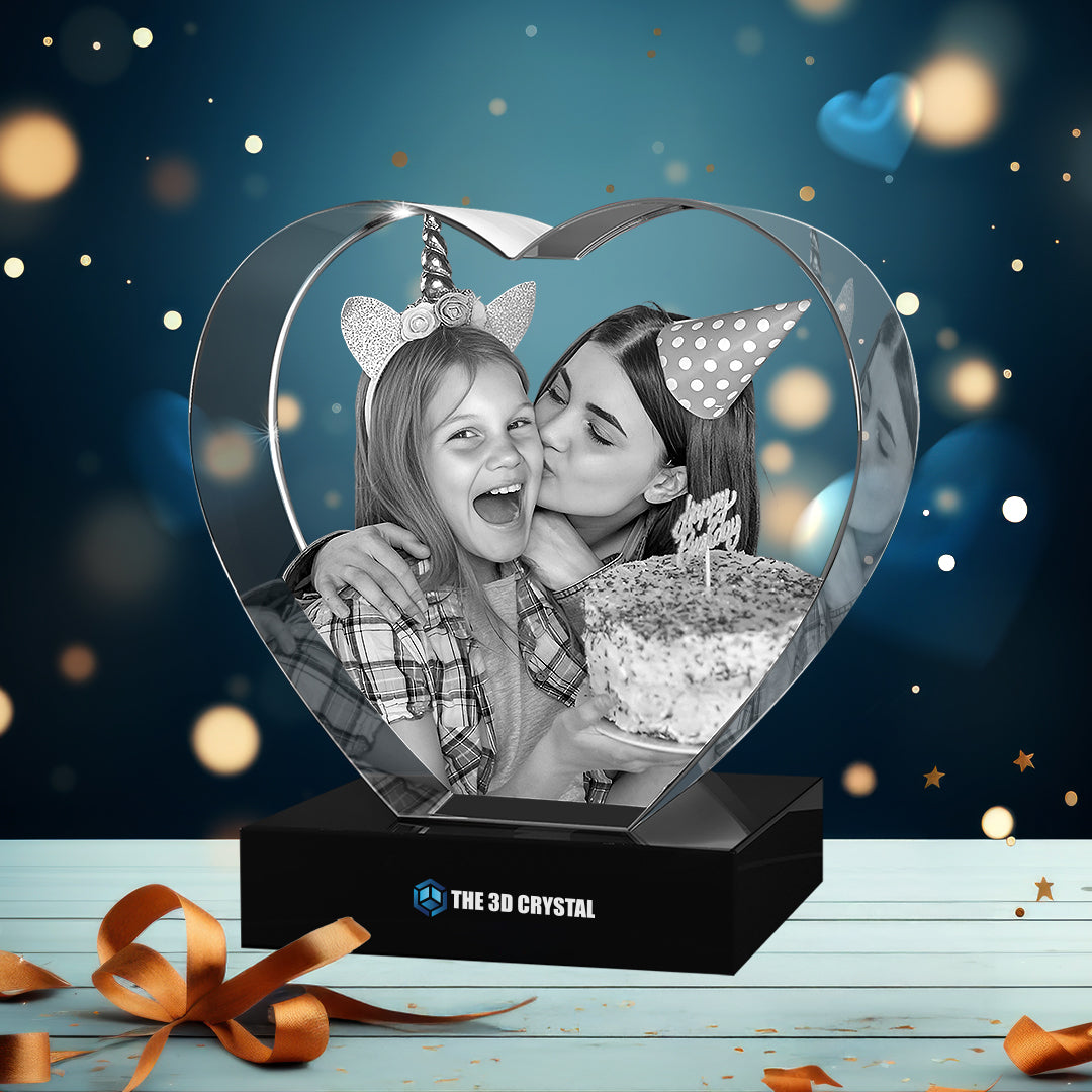 3D Crystal Heart For  Birthday Gift