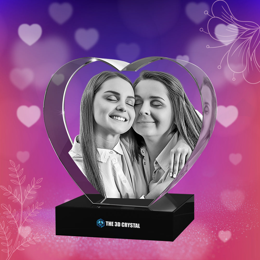 Mother's Days Gift -3D Crystal Heart
