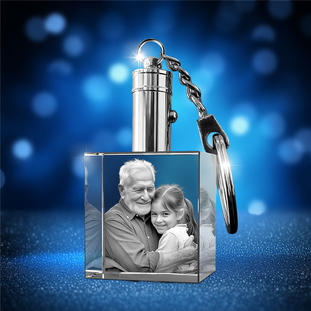 Heritage Series Custom 3D Crystal Photo Keychain